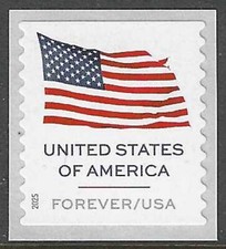 USA Sc. 6018 (F) Bandera 2025 MNH APU bobina espacios individuales