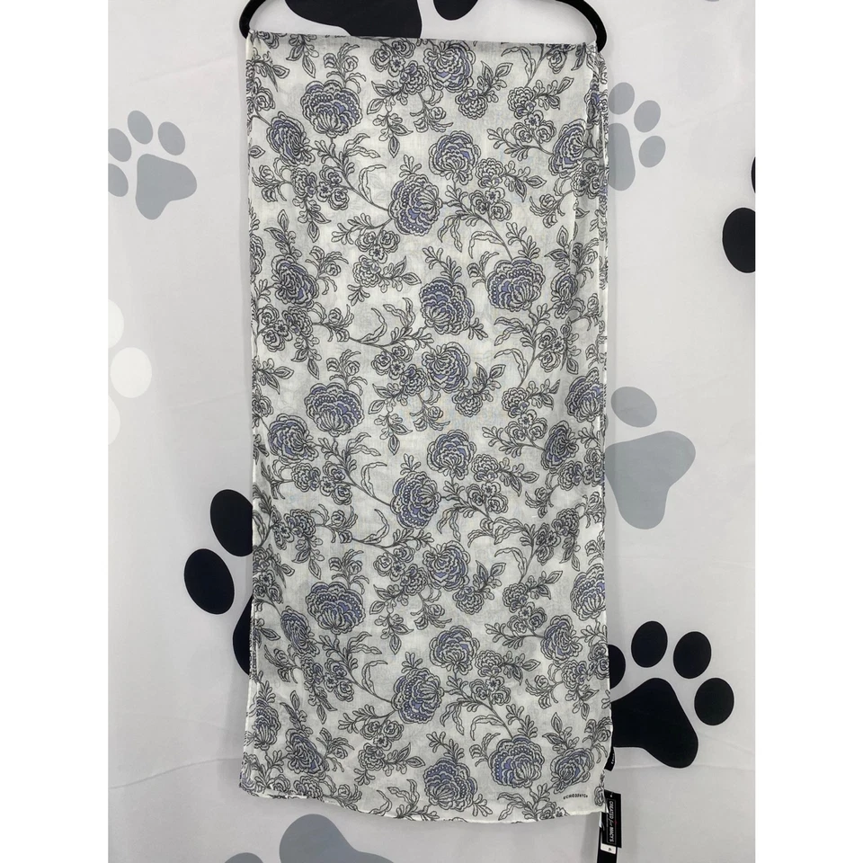 Echo 23 NWT Valencia Bi Color Floral Wrap Quick Dry Wrinkle Resist White OS New - Image 2 of 4