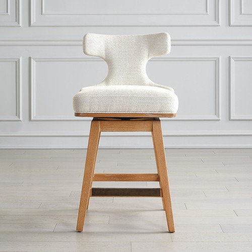 Uttermost 23871 Klismos 20"W Wood and Polypropylene Accent Stool - Oak / - Picture 3 of 5