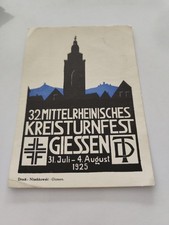 AK 32. Mittelrheinisches Kreisturnfest Giessen 1925 - Feldpost 1940 Gelaufen