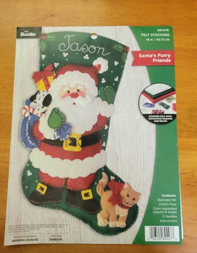 Bucilla Santa's Furry Friends Felt Stocking Instructions Only 89447E