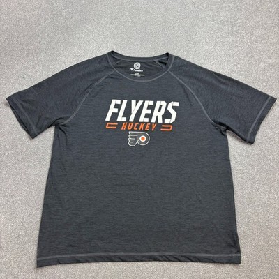 NHL Shirt Erwachsene Large grau Philadelphia Flyers Hockey 90er USA Outdoor L...