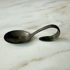 Vintage Silverplate Baby Feeder Spoon Engrave...