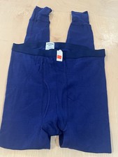NOS New Vintage 70's Allen-A Polyskins Navy Thermal Pants Long John's Men's XL