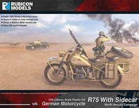 Rubicon Models German Motorcycle R75 With Sidecar (Dak) 1/56 28Mm AchsenmäChte