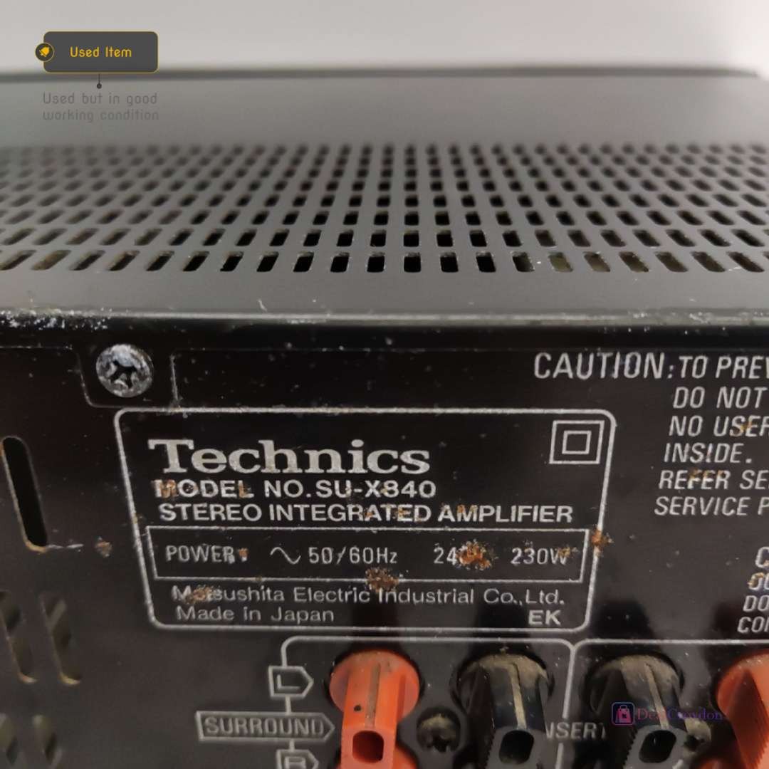 TECHNICS SU-X840 STEREO INTEGRATED AMPLIFIER HI-FI SEPARATE AMP NO