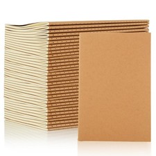 50 Pack A5 Kraft Notebooks Bulk, 8.3  x 5.5  Lined Paper Journal Notebooks, 3...
