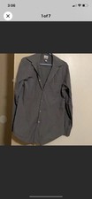 Arrow Dress Shirt for Men Gray Medium 15-15 1/2 - business casual Athletic Fit