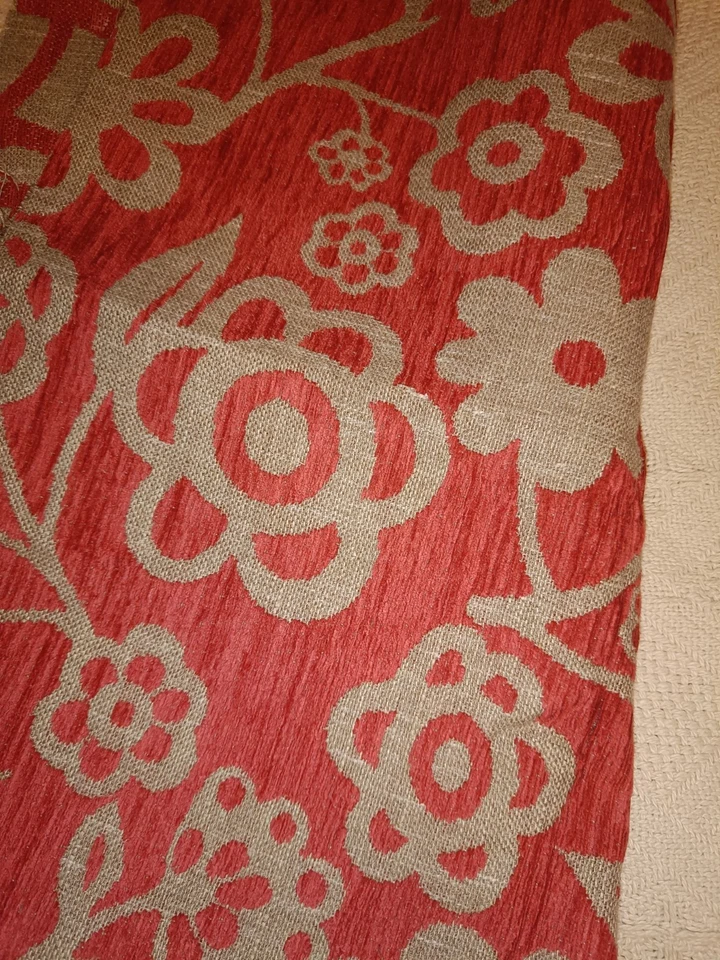 Chenille Stoffrest Polsterstoff Applikation Nähen Patchwork Quilten Retro - Bild 2 von 3