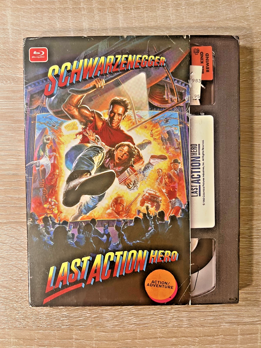 Last Action Hero Blu-Ray Retro VHS Rental Slipcover Arnold