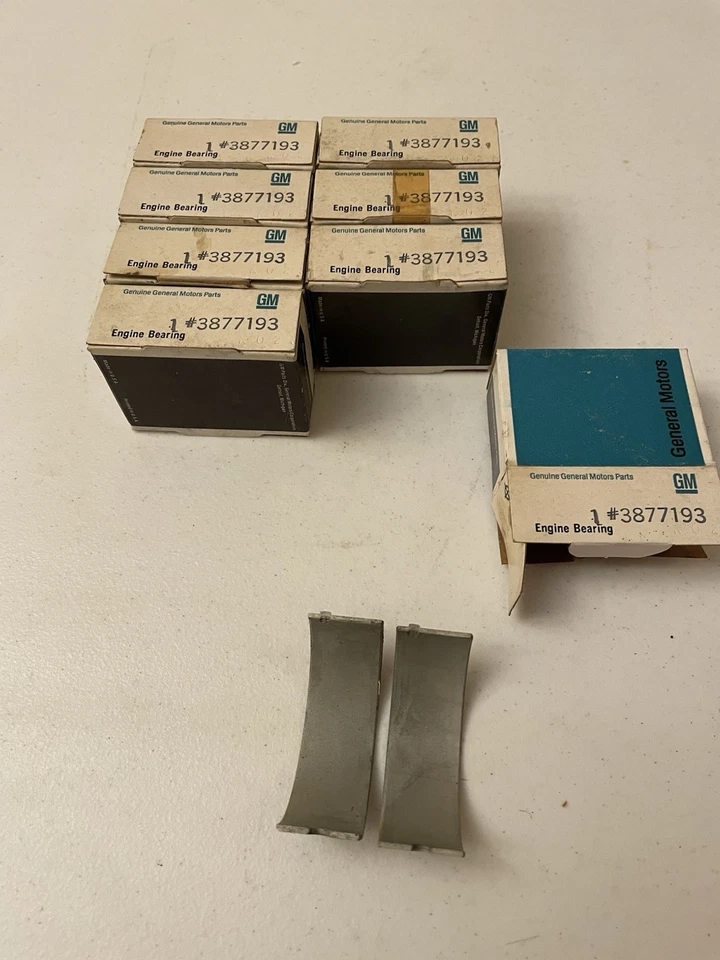 Rodamientos de varilla GM NOS 3877193 63 64 65 66 67 302 327 Camaro Chevrolet hechos en EE. UU. Foto 2 de 4