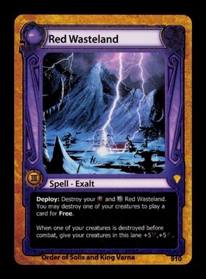 Red Wasteland Yellow Solforge Fusion Spell-Exalt Trading Card TC