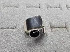 GRANDMA GRABE'S BEAUTIFUL VINTAGE 925 STERLING SILVER 8.4G BLACK ONYX RING SZE 8