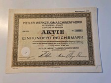 Pittler Werkzeugmaschinenfabrik Aktiengesellschaft Leipzig-Wahren, 100 RM, 1928