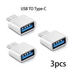 3 Pack USB-C 3.0 Male to USB A Female Adapter Converter Type C Android Phone