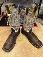 Nocona Men 9 Texas Legacy Rancher Two-Tone Cowboy Boots
