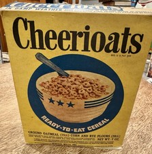 Vtg 40s CHEERIOATS Cereal BOX pre-Cheerios GENERAL MILLS 1941