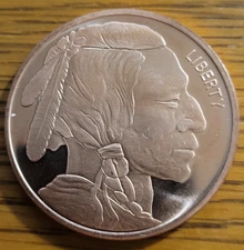 1 oz Copper Round - .999 Fine - Indian / Buffalo Nickel