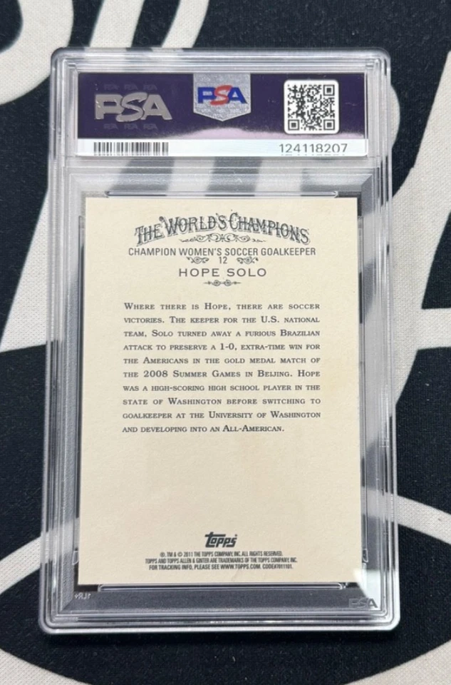 2011 TOPPS ALLEN & GINTER HOPE SOLO PSA 10 Auto Signed Double 10 Pop 2 #12 - Image 2 of 2