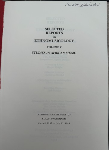 Selected Reports in Ethnomusicology Vol V Studies in African Music - Picture 3 of 6