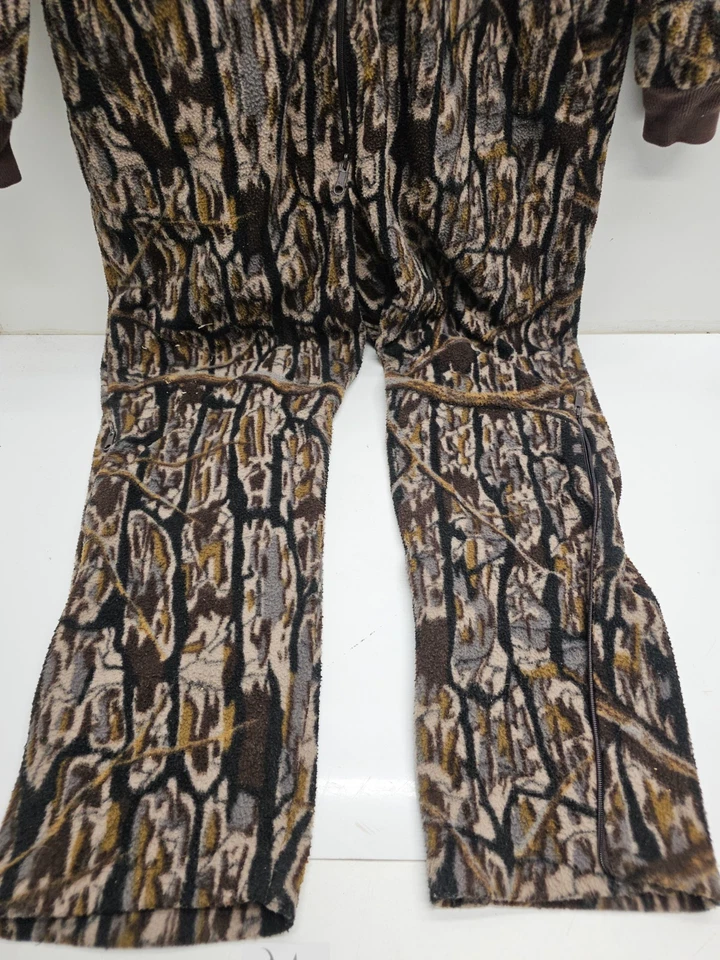 Cabela's Men's Hunting Fleece Jumpsuit Coveralls Camo Thermal Suit Vtg - Image 2 of 4