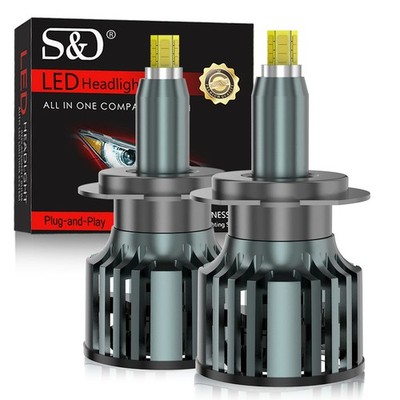 360° 6-Side H1 H11 H7 9005 9006 9012 LED Headlight Light Bulb Hi/Lo Beam 50000Lm