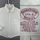 VTG Brooks Brothers Makers Cotton 17.5 6 Button-Down USA White Long Sleeve Mens
