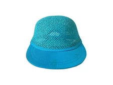 vintage basket weave paper straw baseball hat cap youth OSFA deadstock NWOT 90s