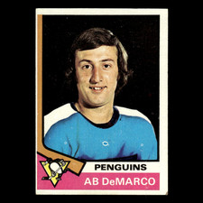 Ab DeMarco Jr. #89 1974 Topps Pittsburgh Penguins Hockey Card NHL EX