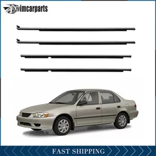 Window Moulding Weatherstrip Seal Belt For Toyota for Corolla Door Outside Black