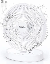 11 Inch Large Desk Fan, USB Fan Air Circulator Fan Ultra Quiet 24 dB, IP67 water