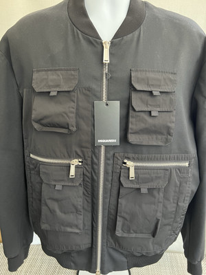 New Men's Dsquared2 Black Jacket