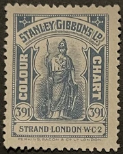 Cinderella Stamp Stanley Gibbons Colour Chart Cobalt No. 74