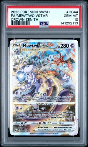 2023 Pokemon Crown Zenith #GG44 Mewtwo Vstar PSA 10