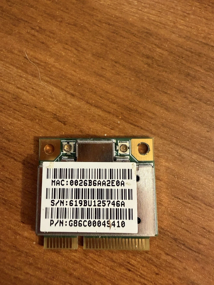 Toshiba OEM PA3758U-1MPC / G86C0004S410 Realtek RTL8191SE 802.11b/g/n PCIe Half - Image 2 of 2
