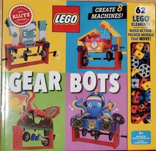 NEW LEGO Gear Bots By Klutz Kit-STEM Kinetic Model Building Set 62 LEGO Pieces 