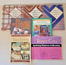7 Vintage Quilting Book Mixed Lot Patterns Machine Quilting Patchwork American 
