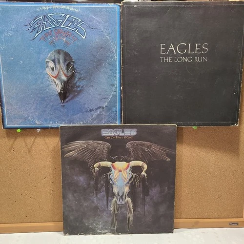 Eagles LP Lot of 3 Greatest Hits The Long Run One of these Nights VG- G Vinyl