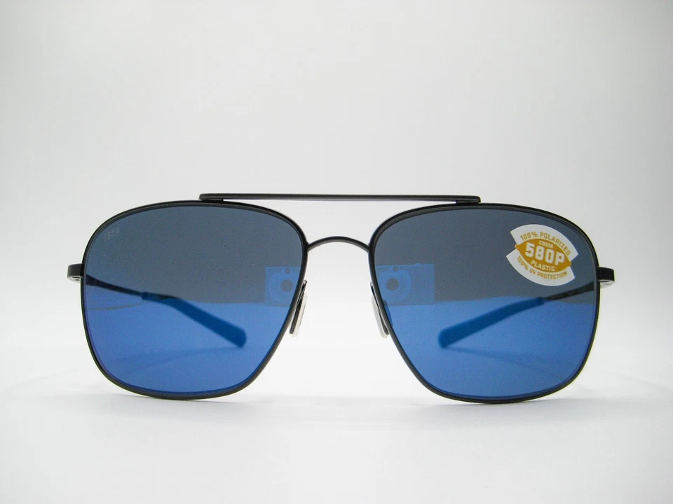 Nuevo Auténtico Costa Del Mar Cañaveral CAN 185 OBMP Gris/Azul 580P Polarizado Foto 2 de 4