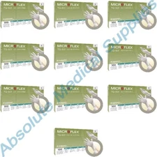 *1,000-Gloves* MicroFlex Soft White PF Hydrasoft Nitrile Exam Small TQ-601-S