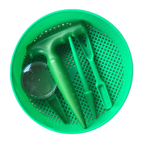 4pcs/set Rock Garden Sieve Soil Sifter Round Plastic Gardening Soil Sifting Tool