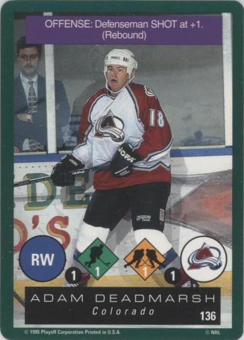 1995-96 Playoff One on One Challenge - Adam Deadmarsh #136 - 1 of 1