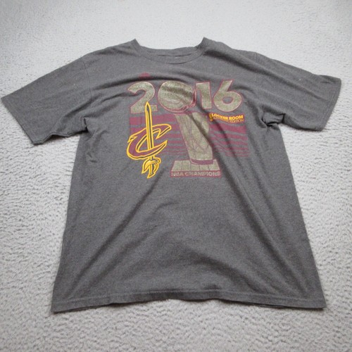 Cleveland Cavaliers Shirt Mens Large Gray Short Sleeve Loose 2016 Champions - 第 1/6 張圖片