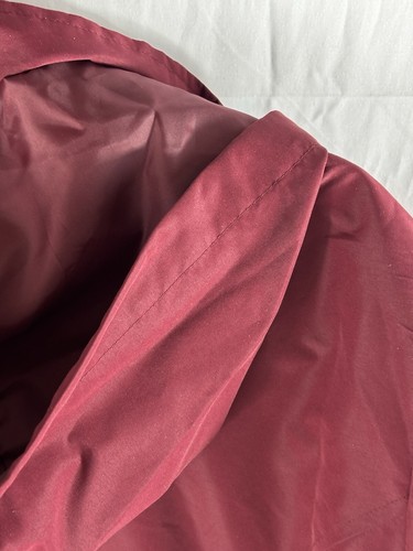 Catherines Burgundy Raincoat w/Detachable Hood & Lining 2X Zip up & Drawstring - Picture 19 of 20