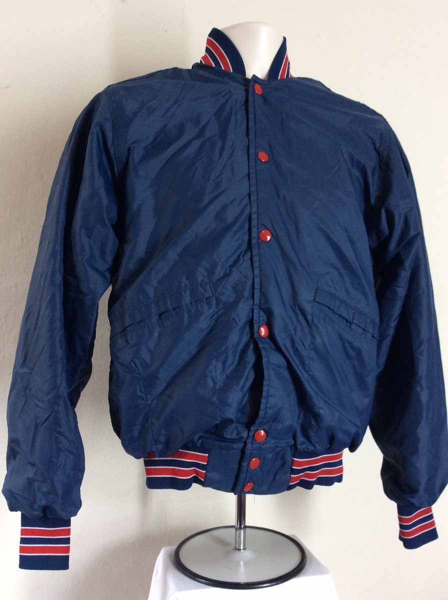 Vtg 70s 80s Penn State Jacket Blue XS Baseball Style Windless