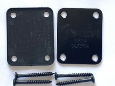 For Fender Style Neck Plate Fender Seal Logo Guitar Neck Plate Black