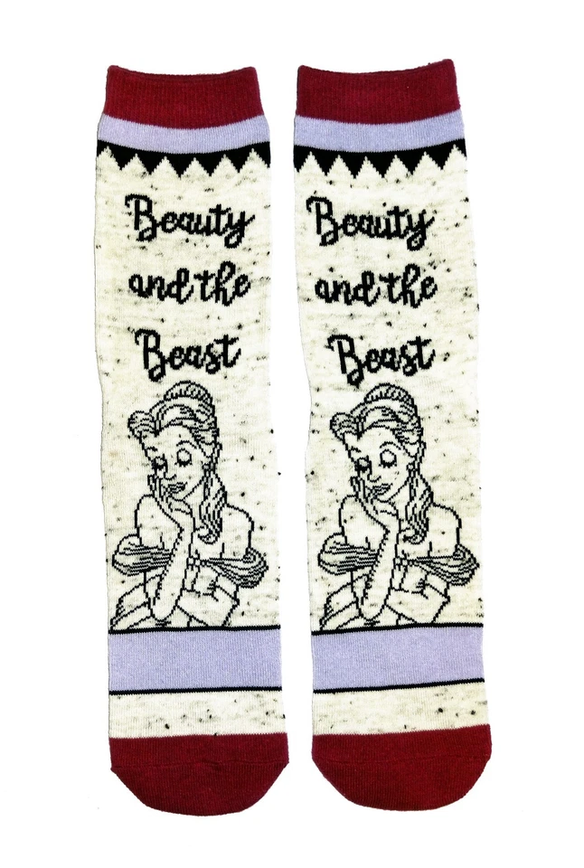 Disney La Bella y la Mejor Novedad Calcetines Reino Unido 4-8 Bella Bestia Princesa Nuevos Navidad Foto 4 de 4