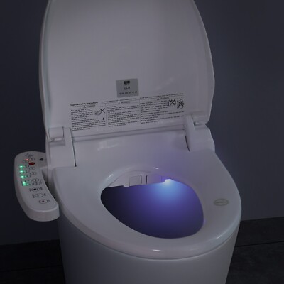 Elongated Smart Toilet Seat Electric Bidet Auto Deodorization Heated Nightlight