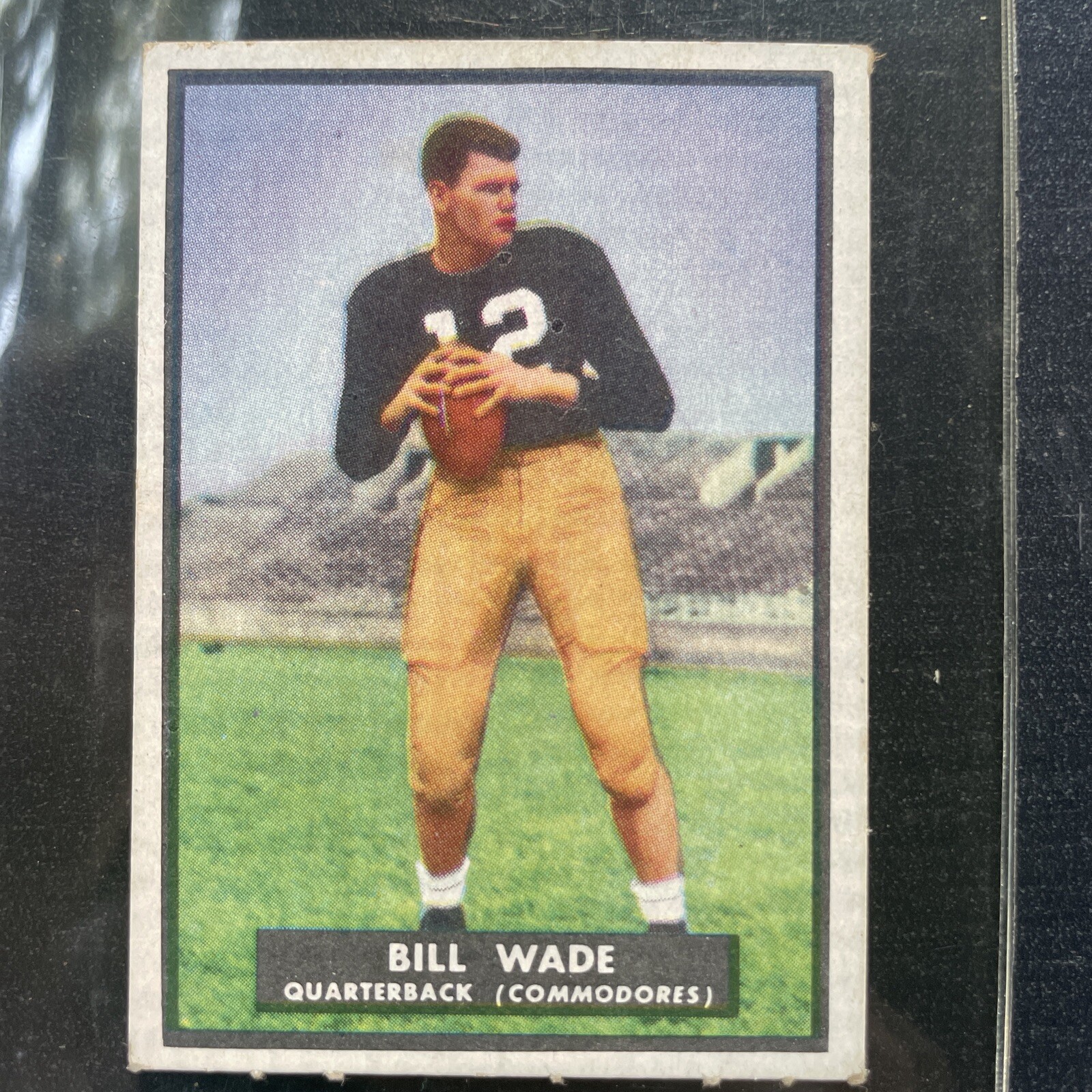1951 TOPPS MAGIC FOOTBALL VANDERBILT BEARS RAMS BILL WADE ROOKIE RC #2 ...