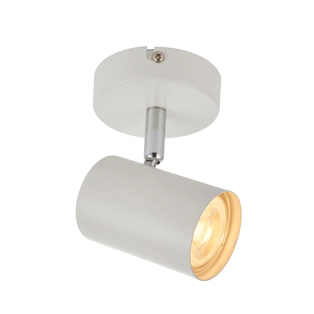 Foco interior individual ajustable 7W LED GU10 SAXBY AREZZO blanco/níquel satinado